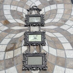 SIXTREES Pewter Hanging Photo Frame Set